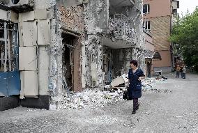 Impact of Russian overnight attack in Shevchenkivskyi district of Kyiv